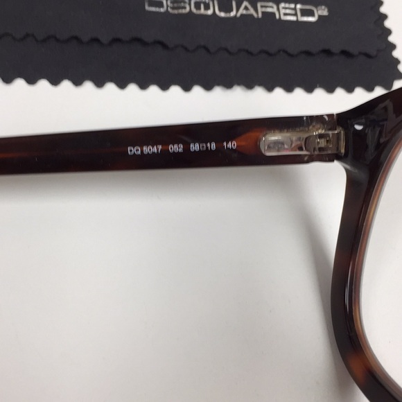 DSQUARED Unisex Tortoise Optical Frames RX Lenses Made in Italy Never Used - Picture 2 of 7